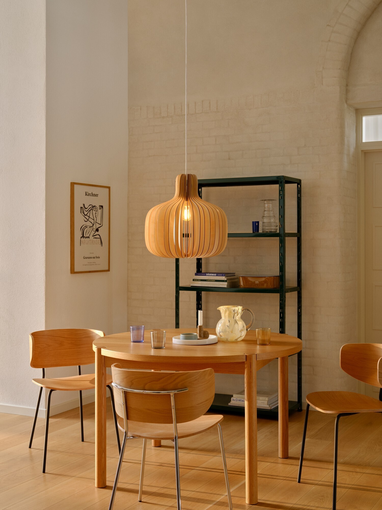 Nordlux Hazo 43 rippvalgusti, puiduvärvi - Image 3