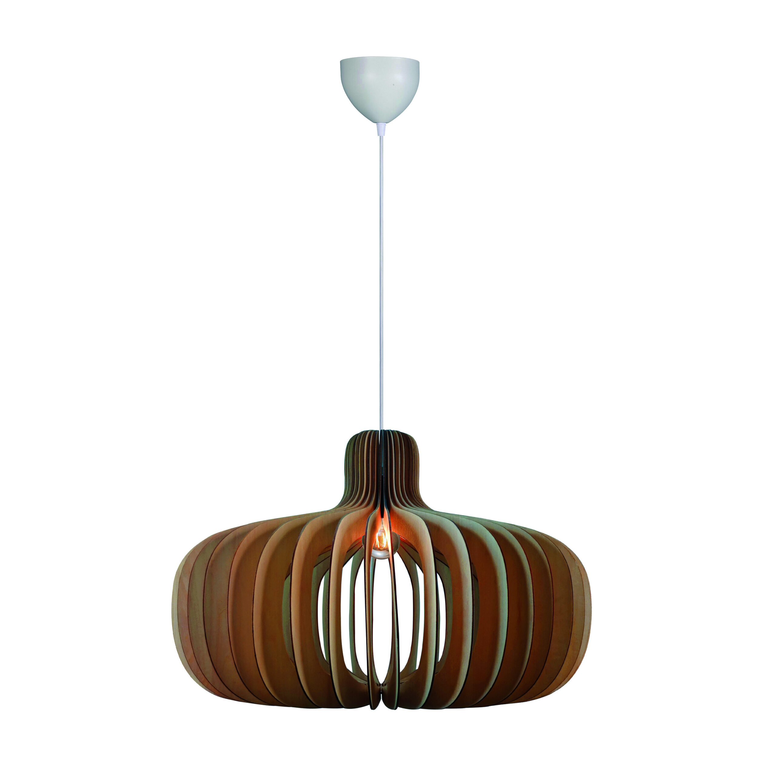 Nordlux Hazo 65 pendant lamp, wood color