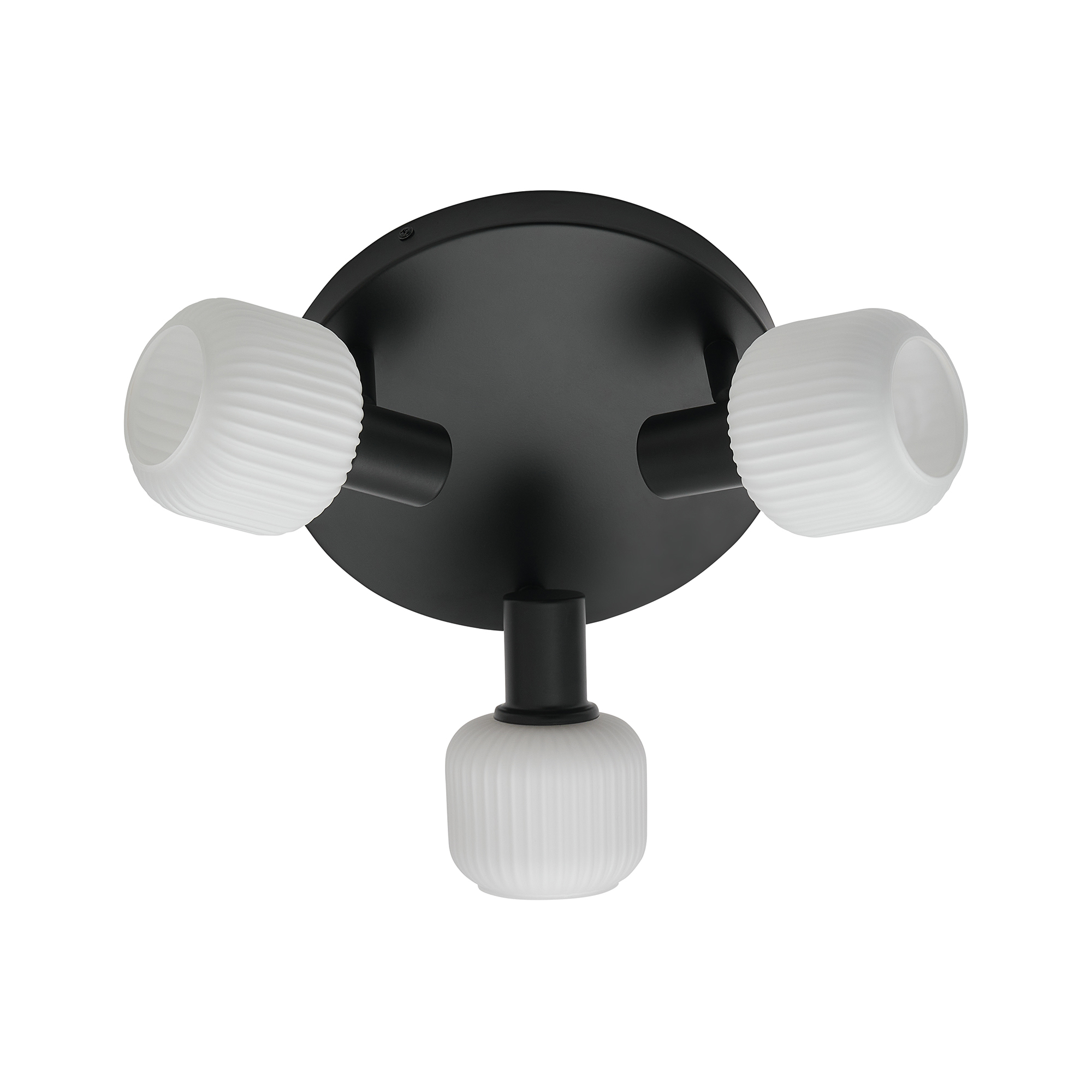 Nordlux Milford Mini 3-piece ceiling lamp, black/opal - Image 5