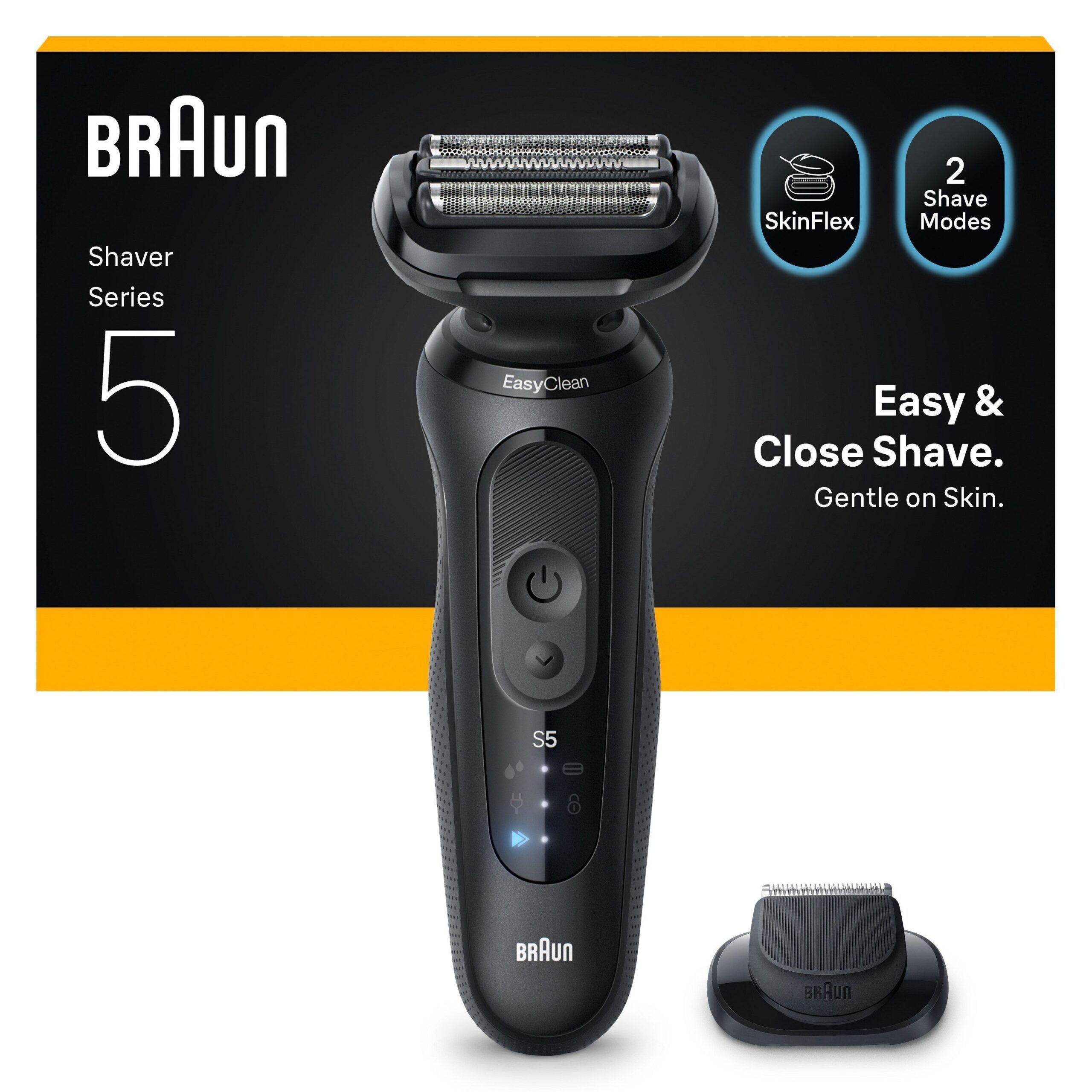 Braun Series 5, 52-N1200S märg- ja kuivpuhastusmasin habeme trimmeri otsakuga