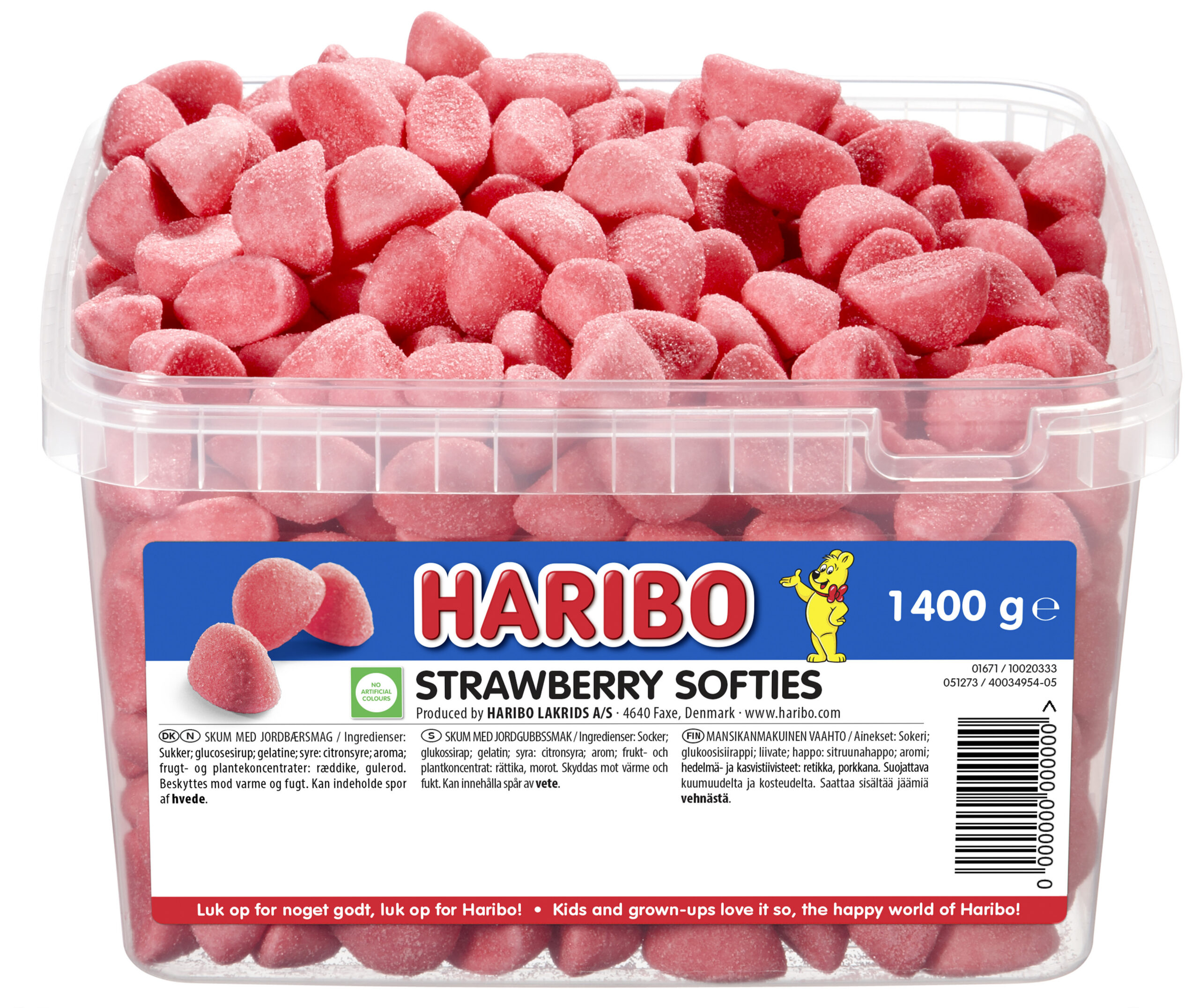 Haribo maasika-Softies lahtised kommid, 1,4 kg