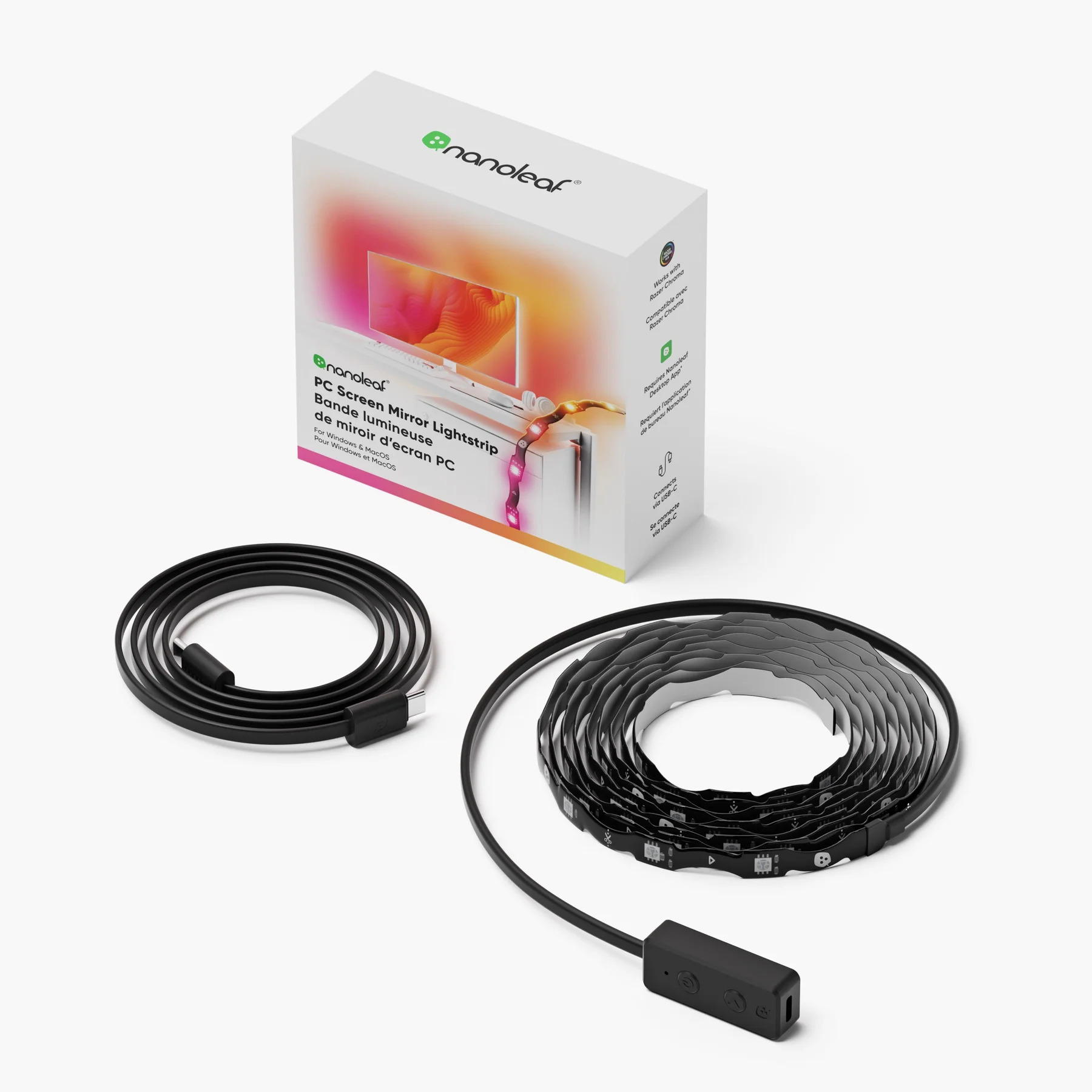 Nanoleaf PC-Screen Mirror valgusriba, 2,5 m