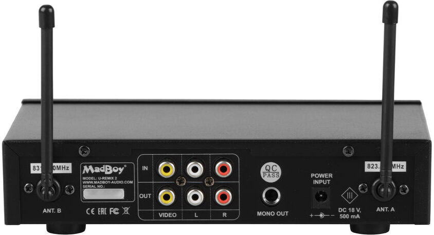 MadBoy U-Remix 2 Bluetooth juhtmevaba karaoke mikrofonipaar mikseriga - Image 4