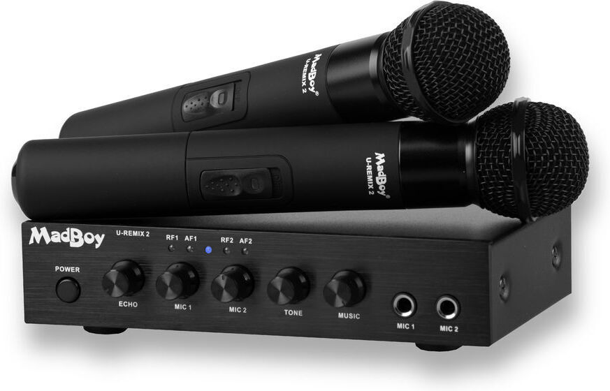MadBoy U-Remix 2 Bluetooth juhtmevaba karaoke mikrofonipaar mikseriga