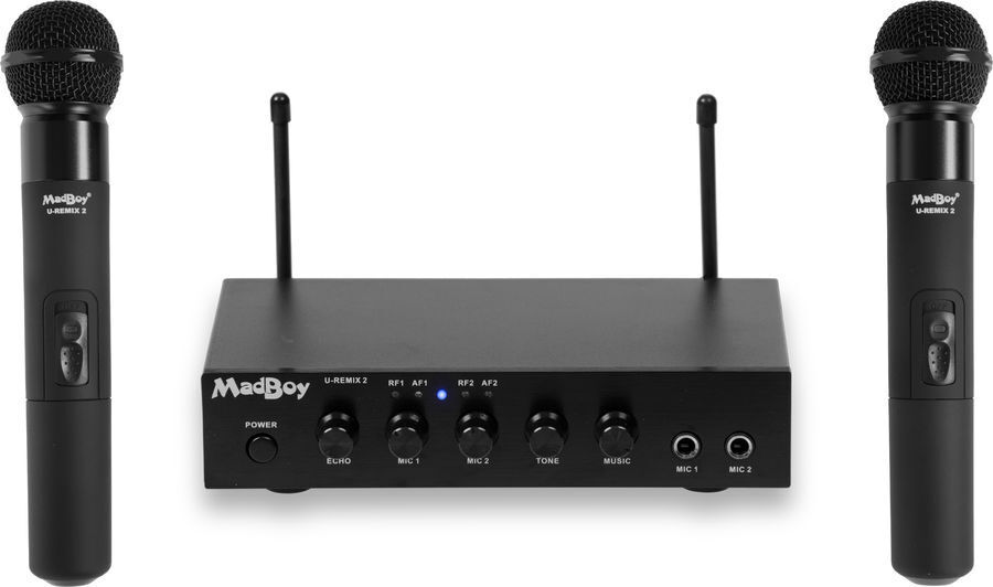 MadBoy U-Remix 2 Bluetooth juhtmevaba karaoke mikrofonipaar mikseriga - Image 2
