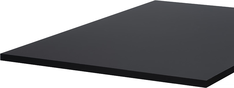 Elfen Ergodesk lauaplaat, 120 x 75 cm, matt must, sõrmejäljekindel pind