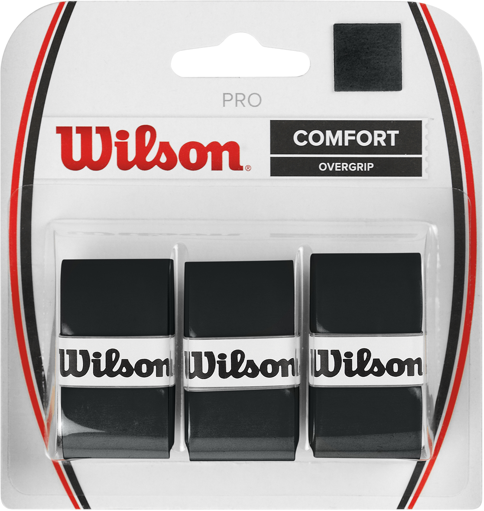 Wilson Pro Overgrip, must, 3 tk