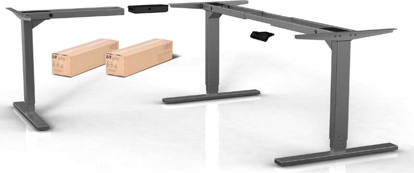 Elfen Ergodesk Pro Upgradekit -additional leg, grey