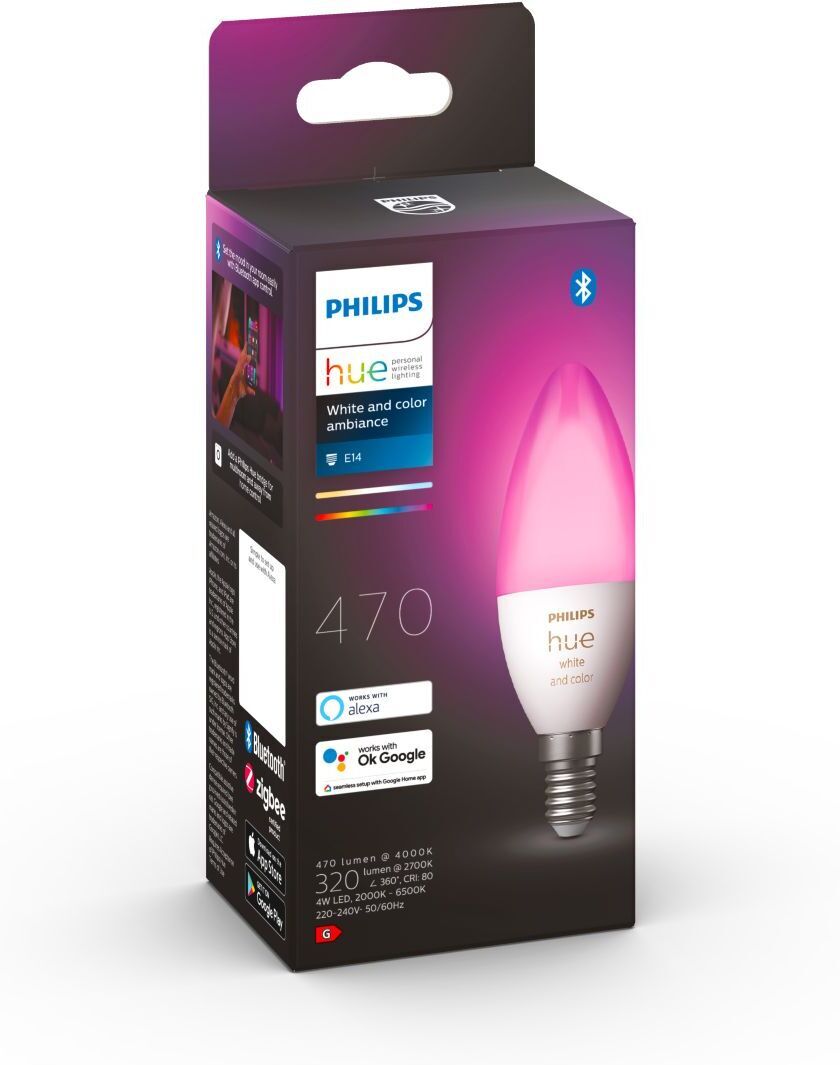 Philips Hue White and Color Ambiance LED nutipirn, E14, 470 lm - Image 3