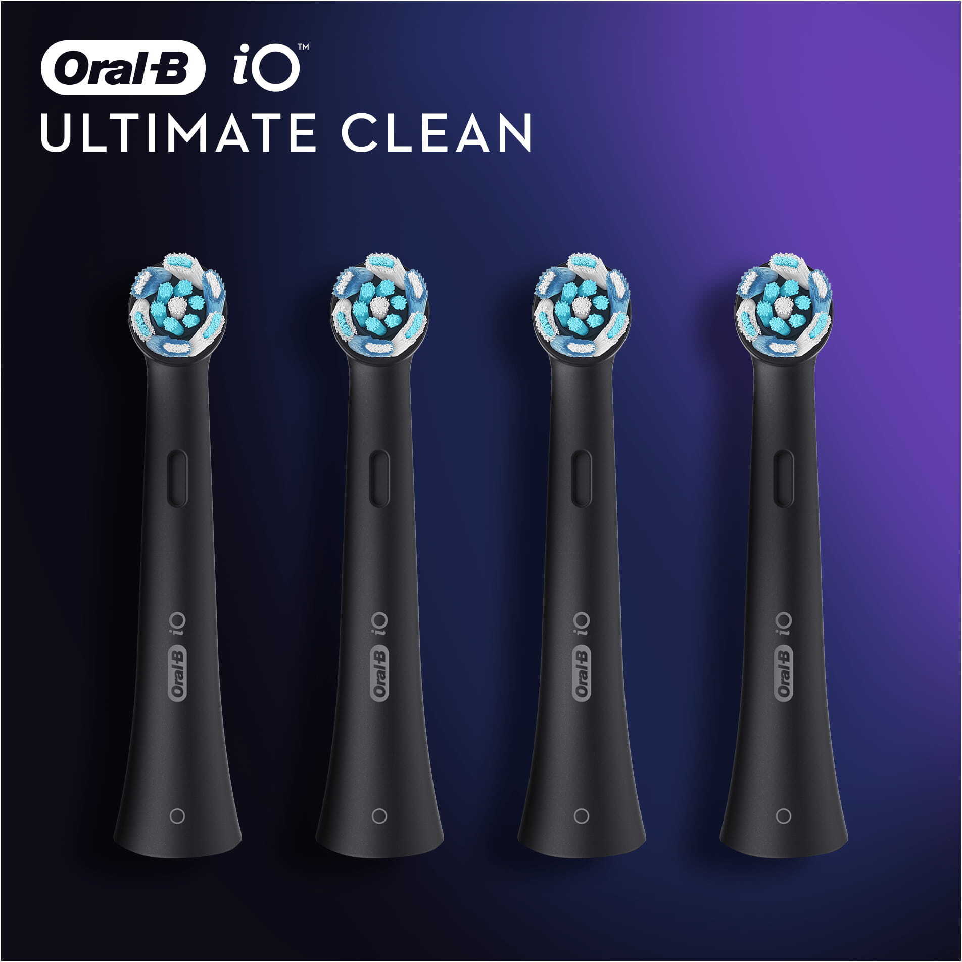 Oral-B iO Ultimate Clean Black - vahetusharjad, mustad, 4 tk - Image 3