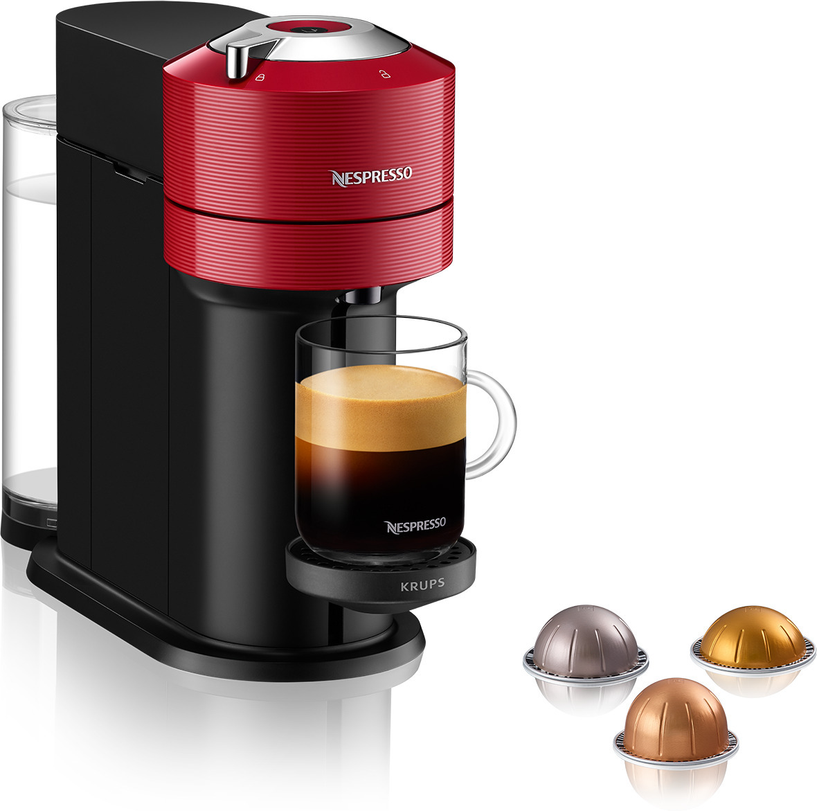 Nespresso Vertuo Next kapselkohvimasin, must/punane