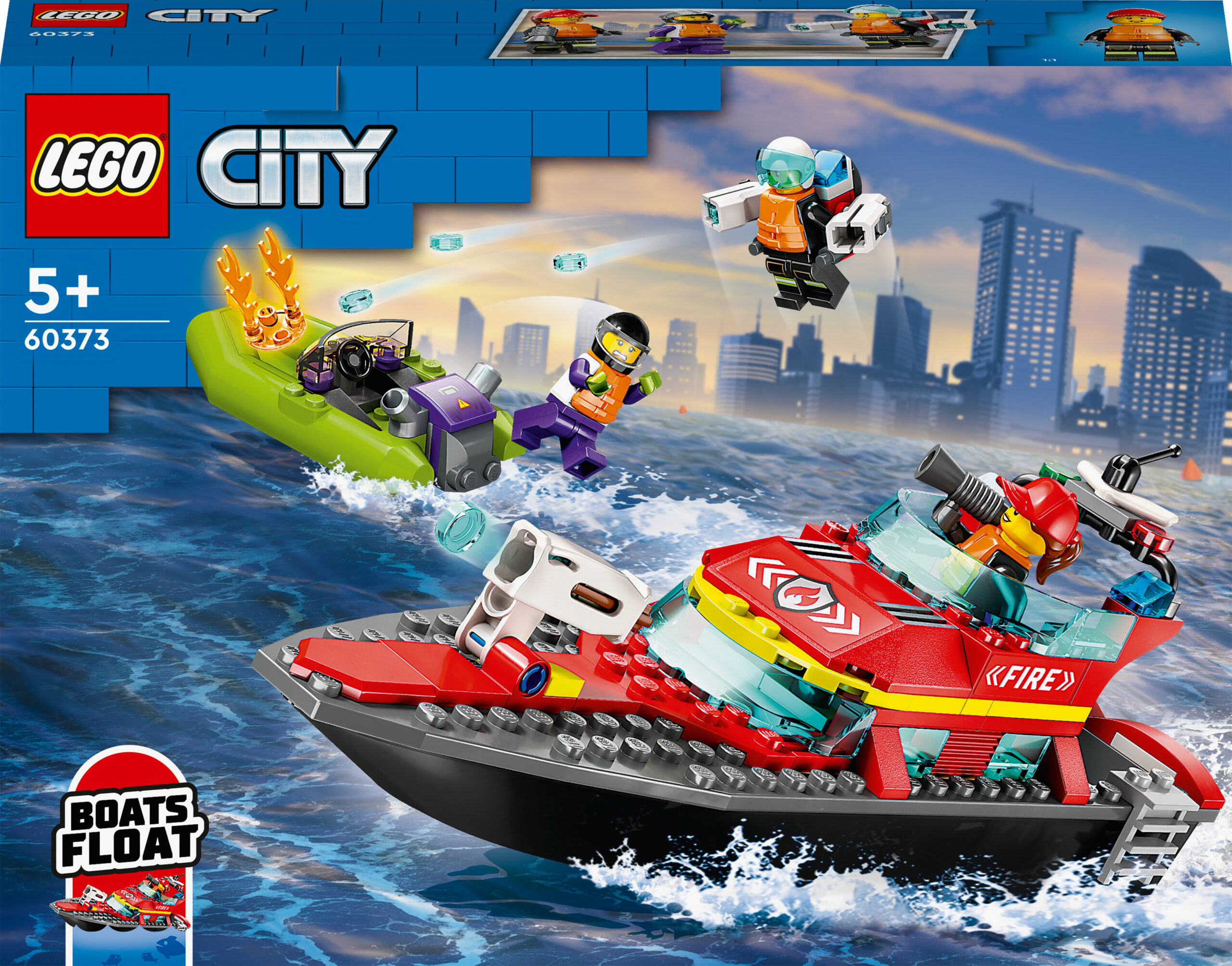 LEGO City Fire 60373 - Tuletõrjepaat