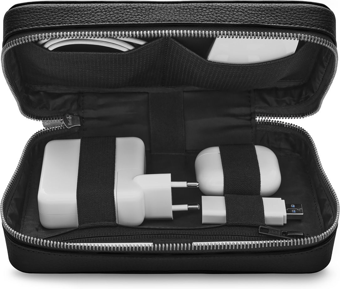 Woolnut nahast tehnikakorraldaja - tarvikute kott, must