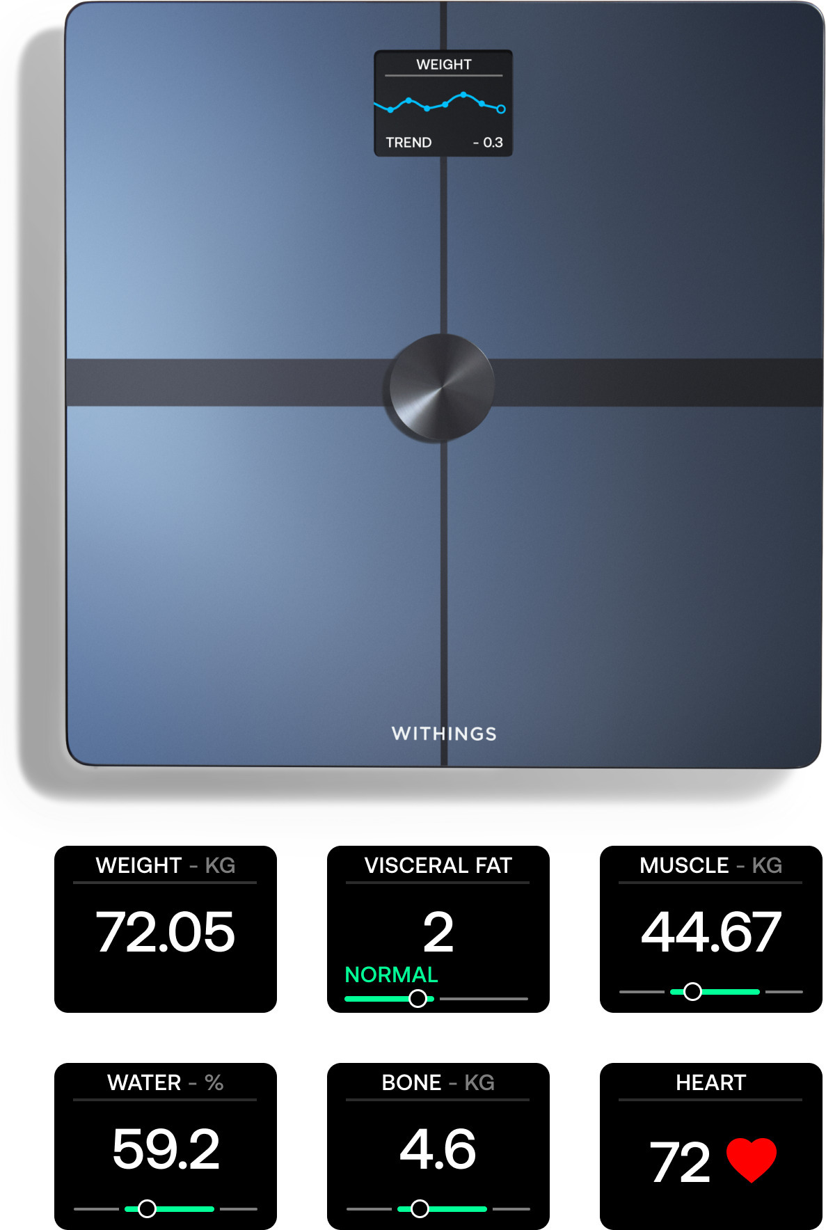 Withings Body Smart Black kehakoostise kaal WiFi-ühendusega - Image 3