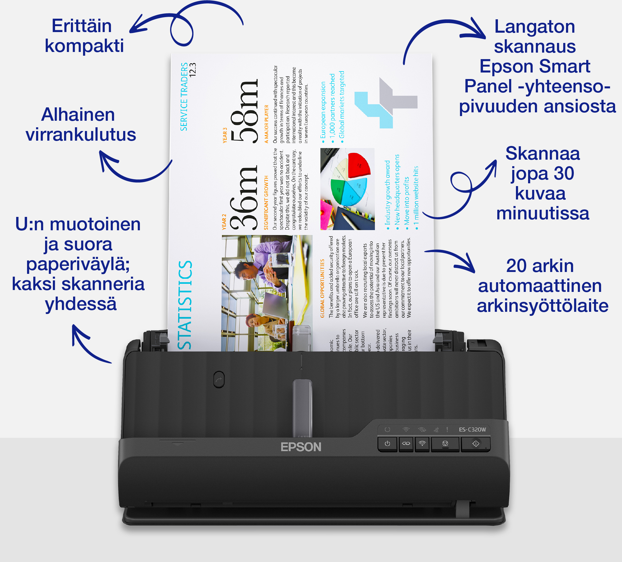 Epson WorkForce ES-320W -A4 skanner, juhtmevaba - Image 2