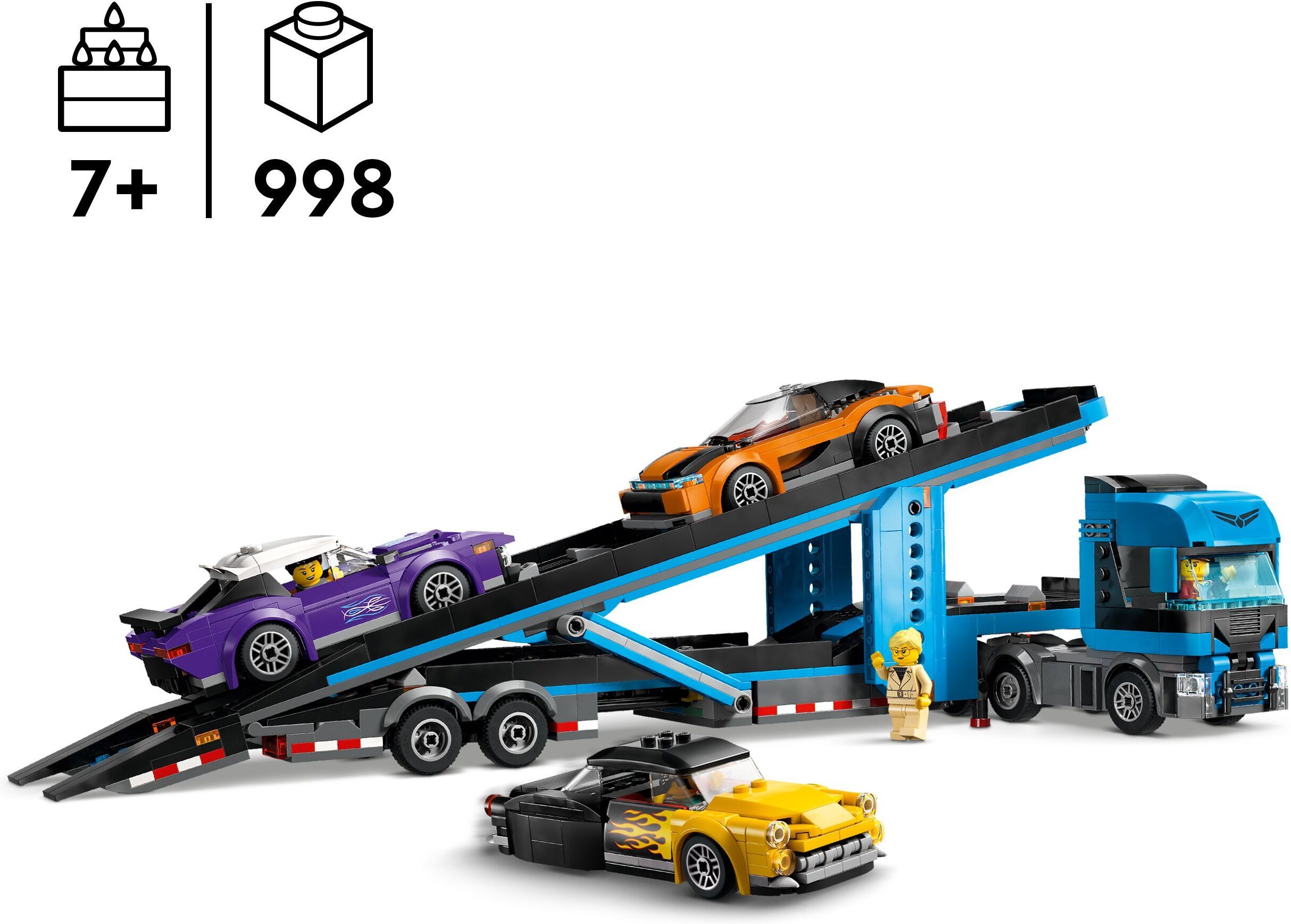 LEGO City Big Vehicles 60408 - Sports Cars transport truck - Image 2