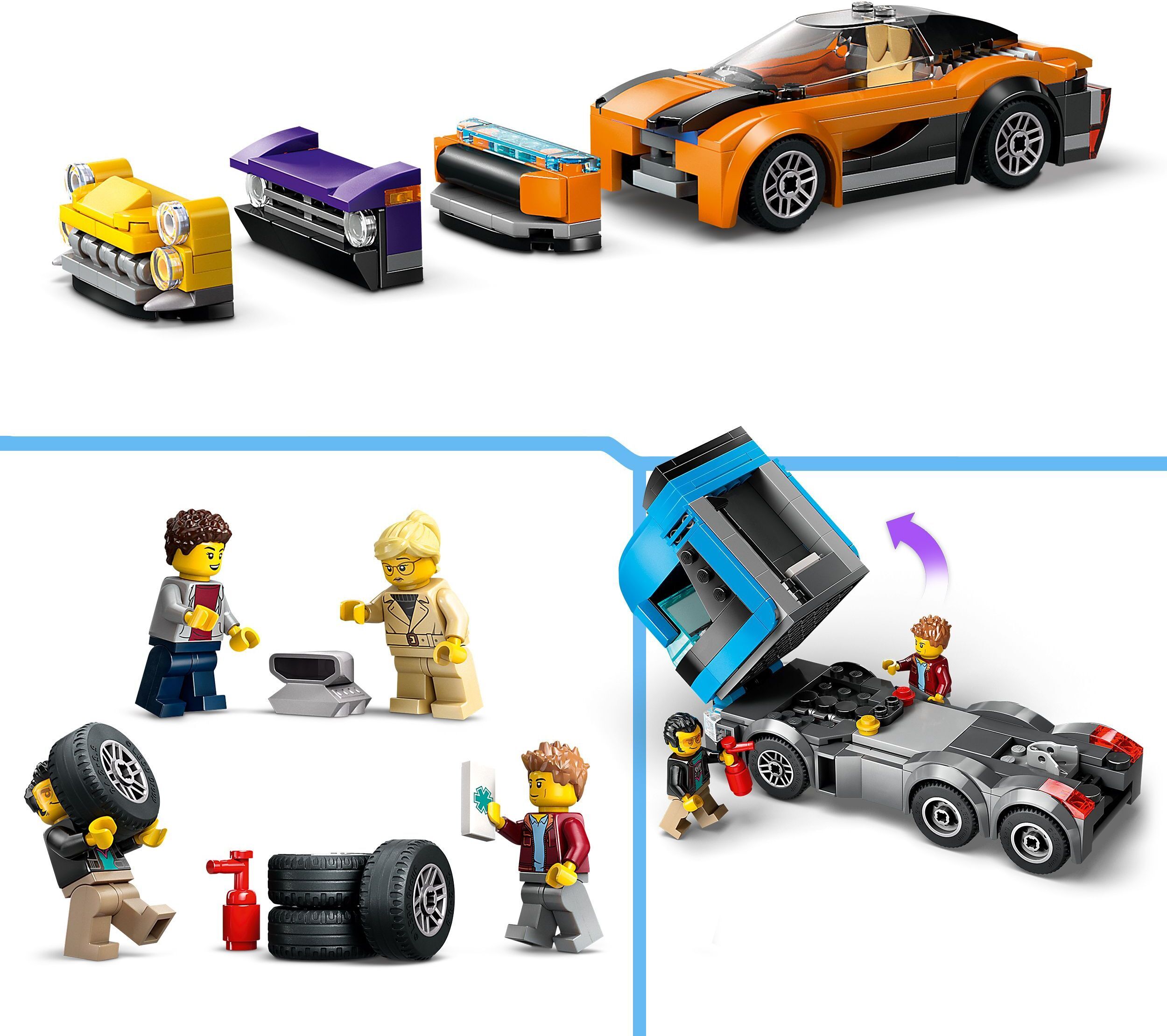 LEGO City Big Vehicles 60408 - Sports Cars transport truck - Image 3