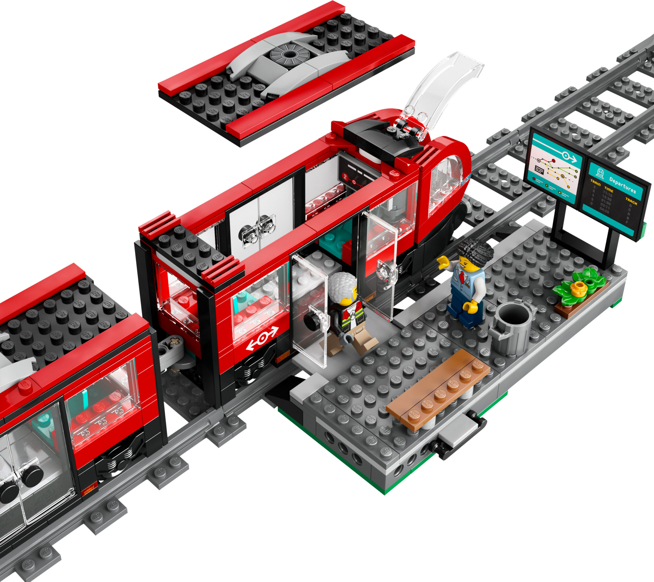 LEGO City Trains 60423 - City Light Rail Stop - Image 5