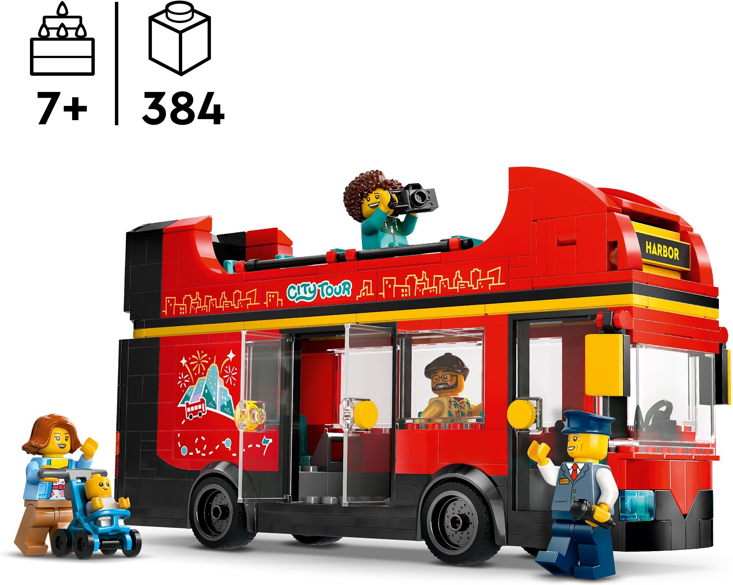 LEGO City Great Vehicles 60407 - Punane kahekordne turismibuss - Image 2