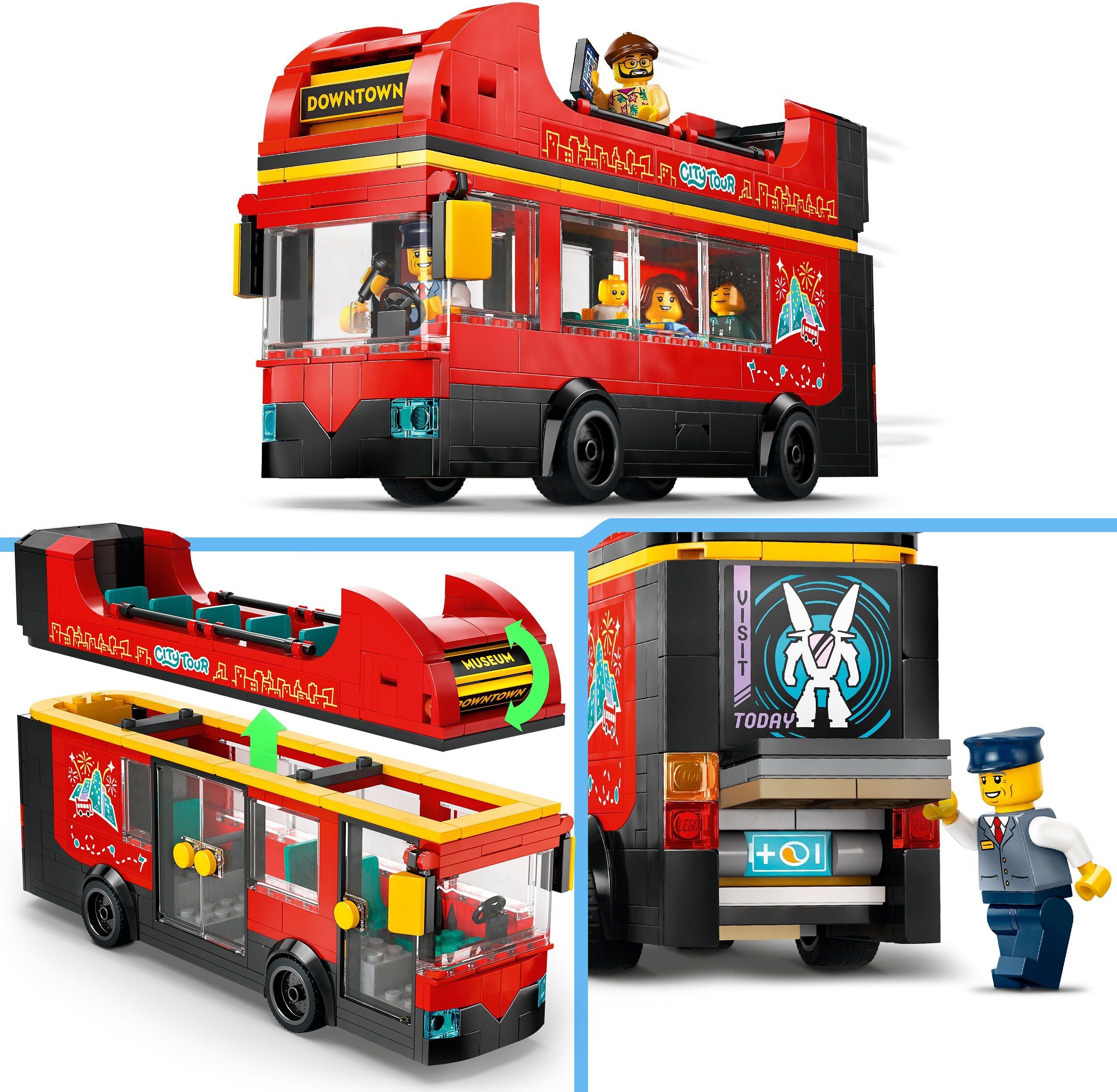 LEGO City Great Vehicles 60407 - Punane kahekordne turismibuss - Image 5