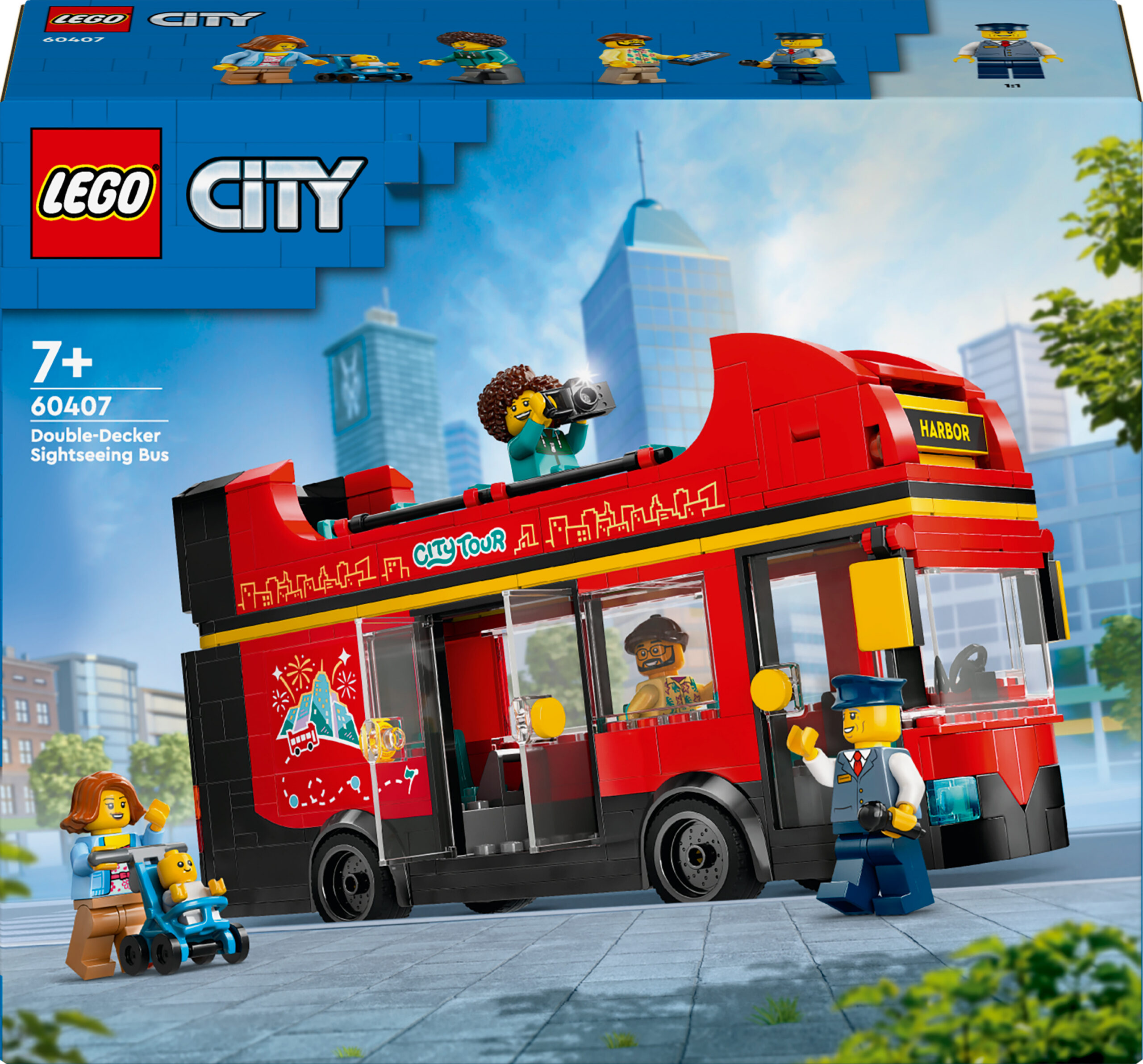 LEGO City Great Vehicles 60407 - Punane kahekordne turismibuss