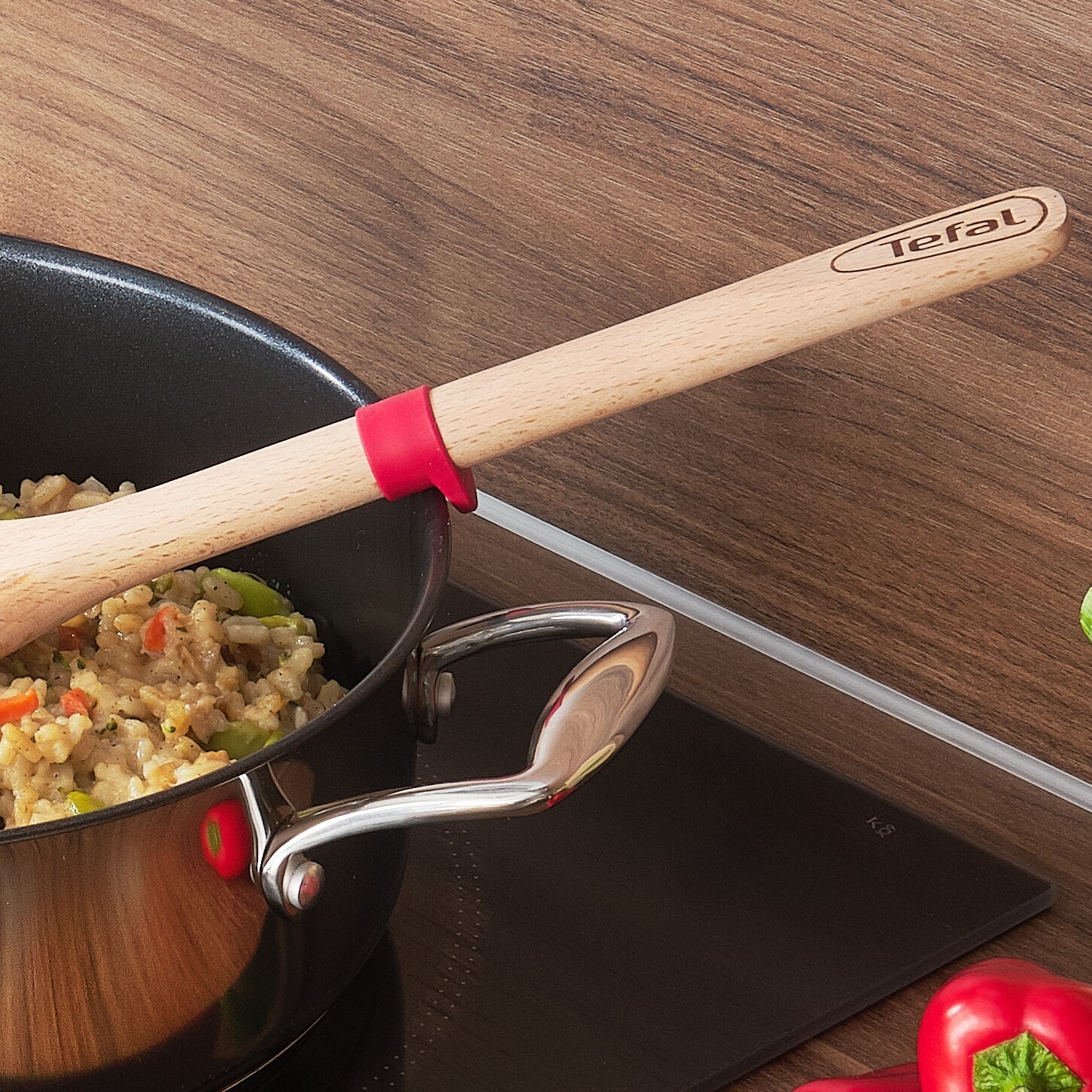 Tefal Ingenio Wood - risotto kulp 32,5 cm, puit/silikoon - Image 3