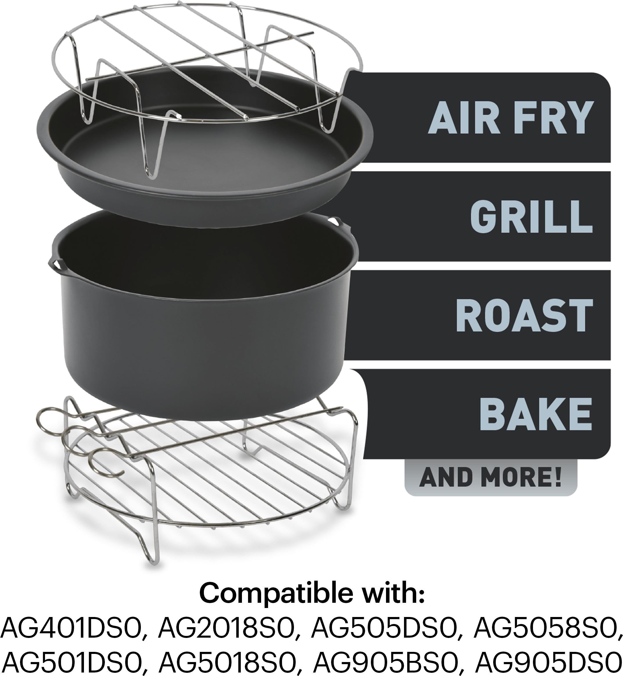 OBH Nordica Easy Fry Accessory Set for OBH Nordica XL Air Fryer Models - Image 3