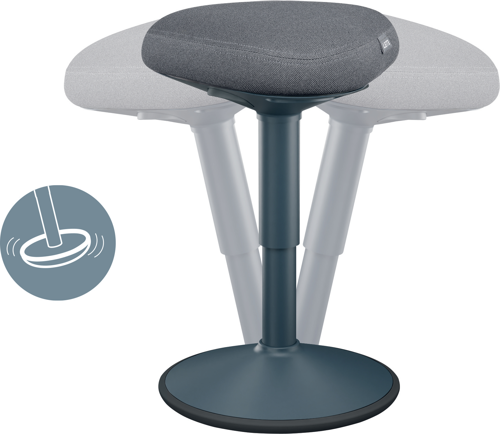 Leitz Ergo aktiivne istumistool, tumehall