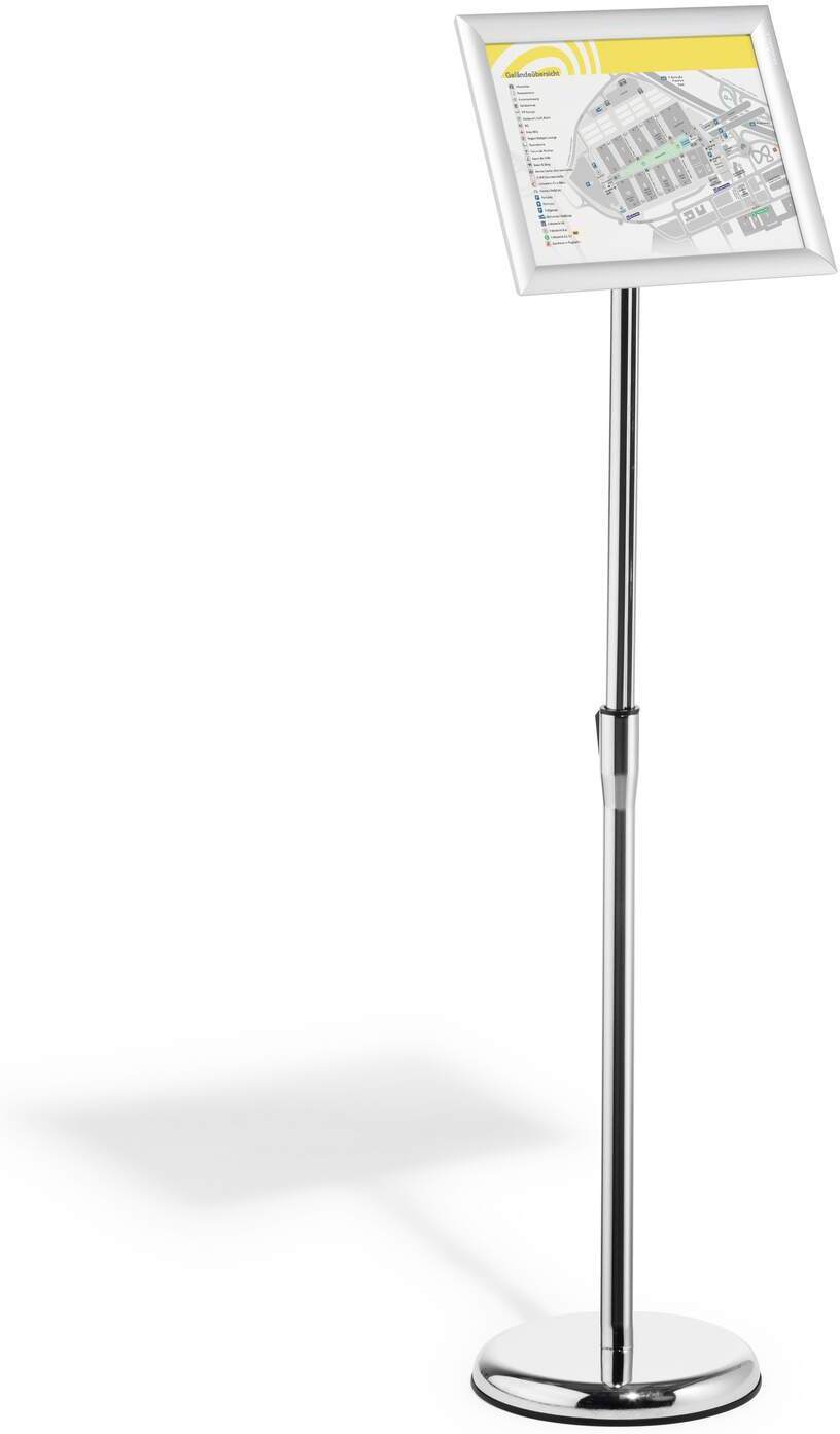 Vastupidav klõpskinnitusega põrandaalus alumiiniumist A4, hõbedane - Image 4