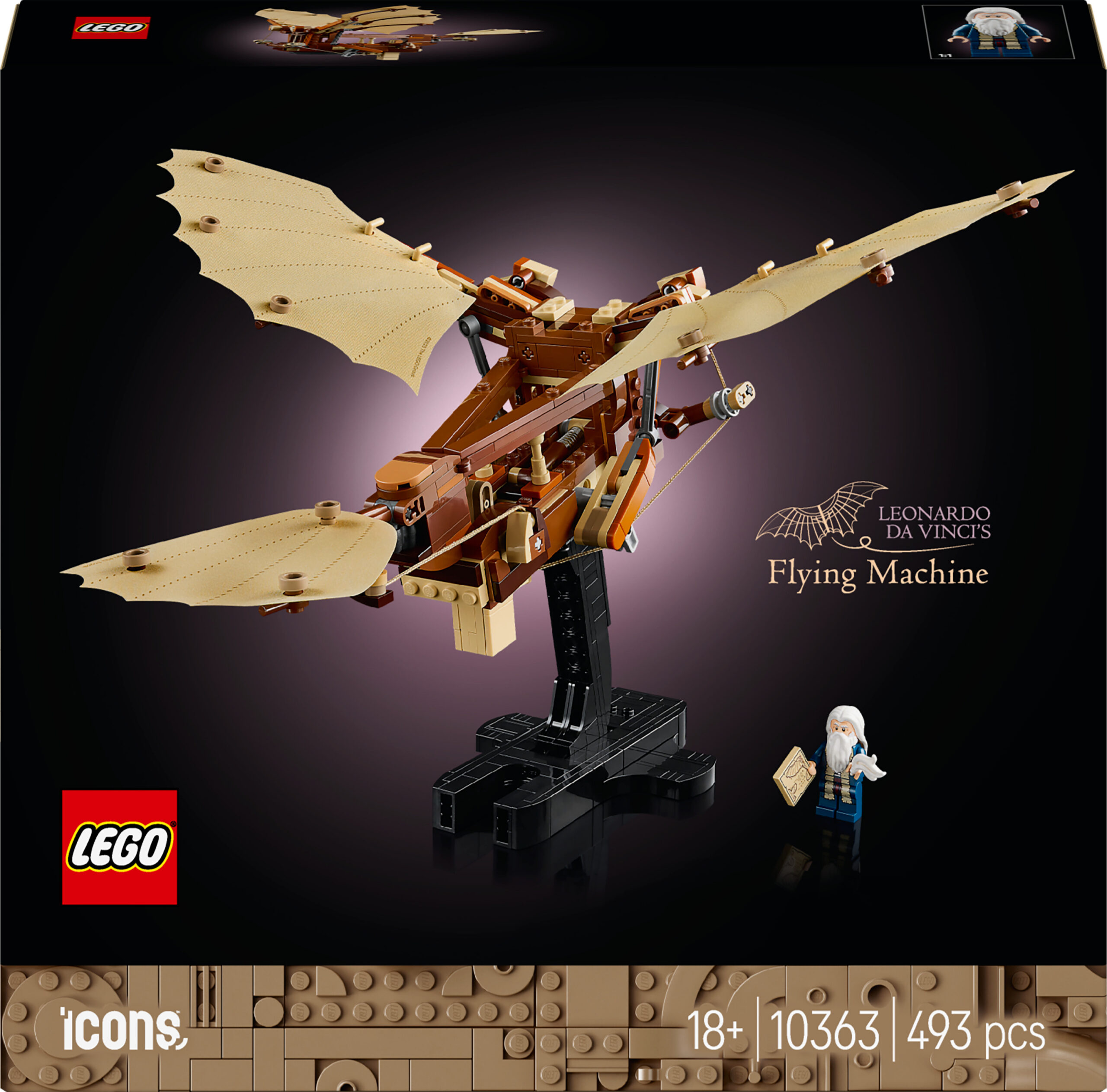 LEGO Icons 10363 – Leonardo da Vinci lendav masin