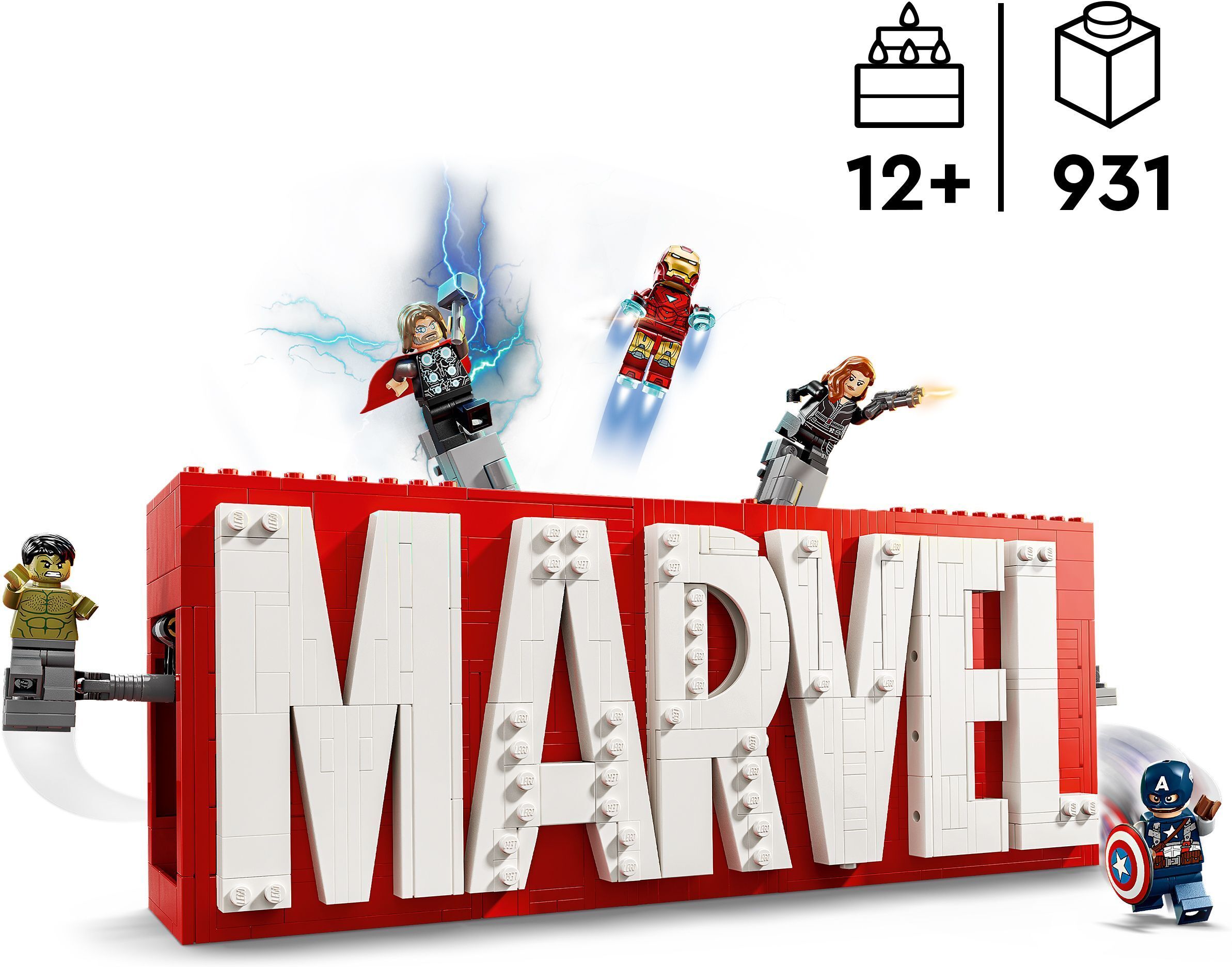 LEGO Super Heroes Marvel 76313 – MARVELi logo ja minifiguurid - Image 2