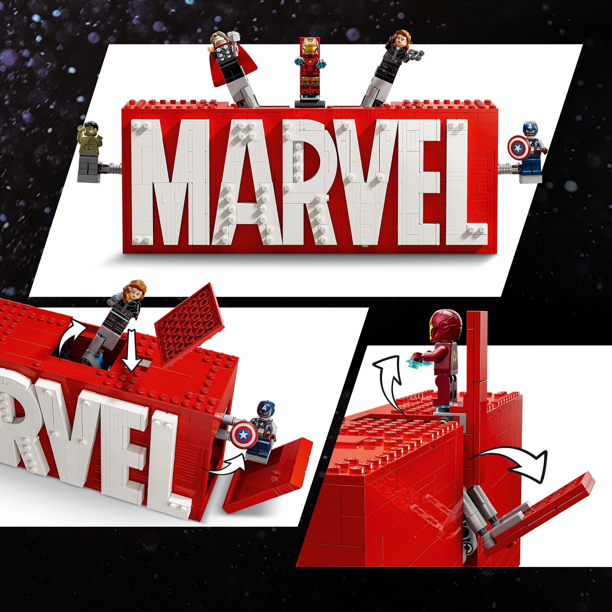 LEGO Super Heroes Marvel 76313 – MARVELi logo ja minifiguurid - Image 5