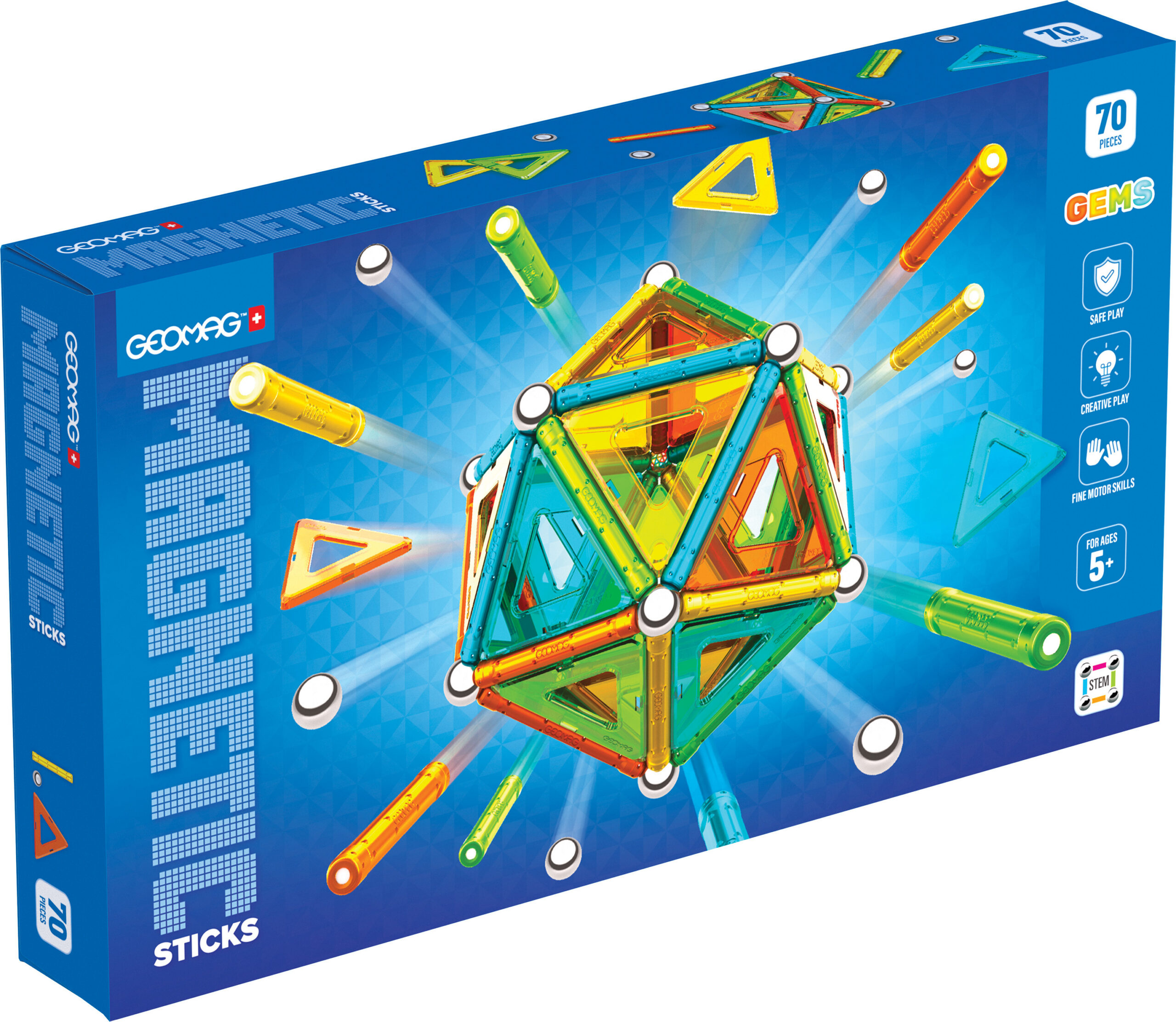 Geomag Gems magnetiline ehituskomplekt, 70 osa