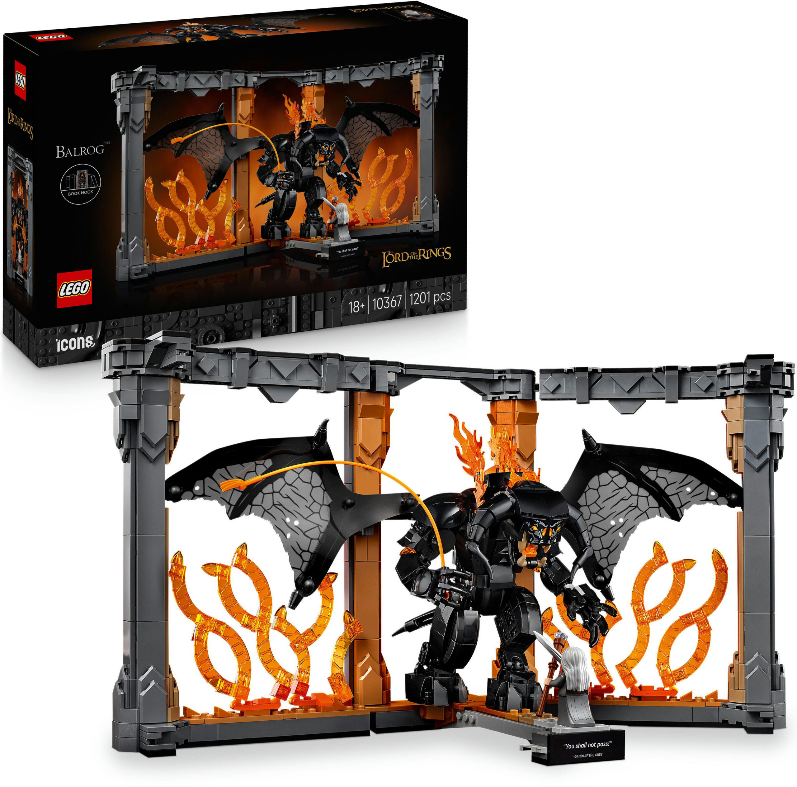 LEGO Icons 10367 Sõrmuste Isand: Balrogi raamatu minimaailm - Image 2