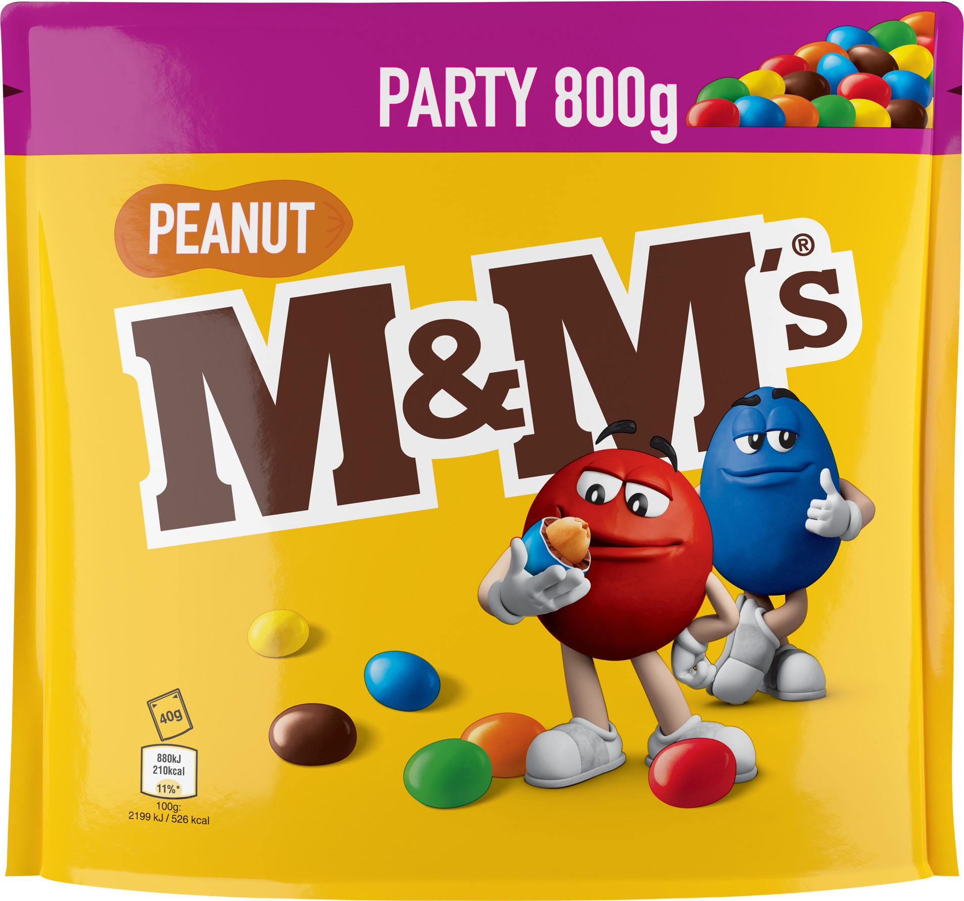 M&M's maapähklišokolaadigraanulid, 800 g