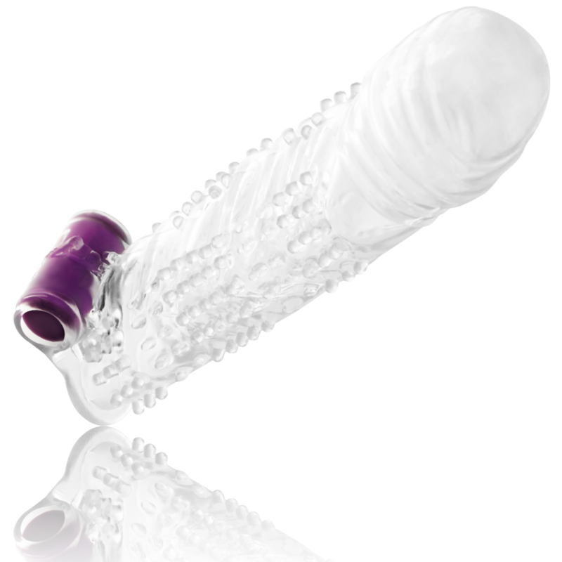 TEXTURED PENIS SHEATH WITH VIBRATING BULLET - Image 2