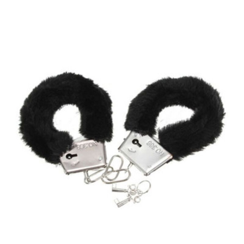 PLEASURE FURRY HANDCUFFS BLACK
