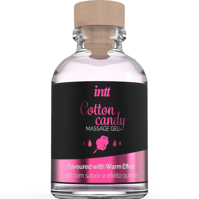 MASSAGE GEL WITH COTTON CANDY FLAVOR AND HEATING EFFECT