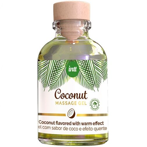 VEGAN MASSAGE GEL WITH COCONUT FLAVOR AND HEATING EFFECT