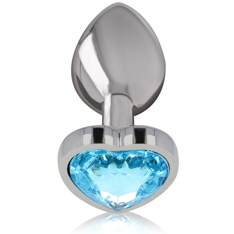 ALUMINUM METAL ANAL PLUG BLUE HEART SIZE M - Image 2