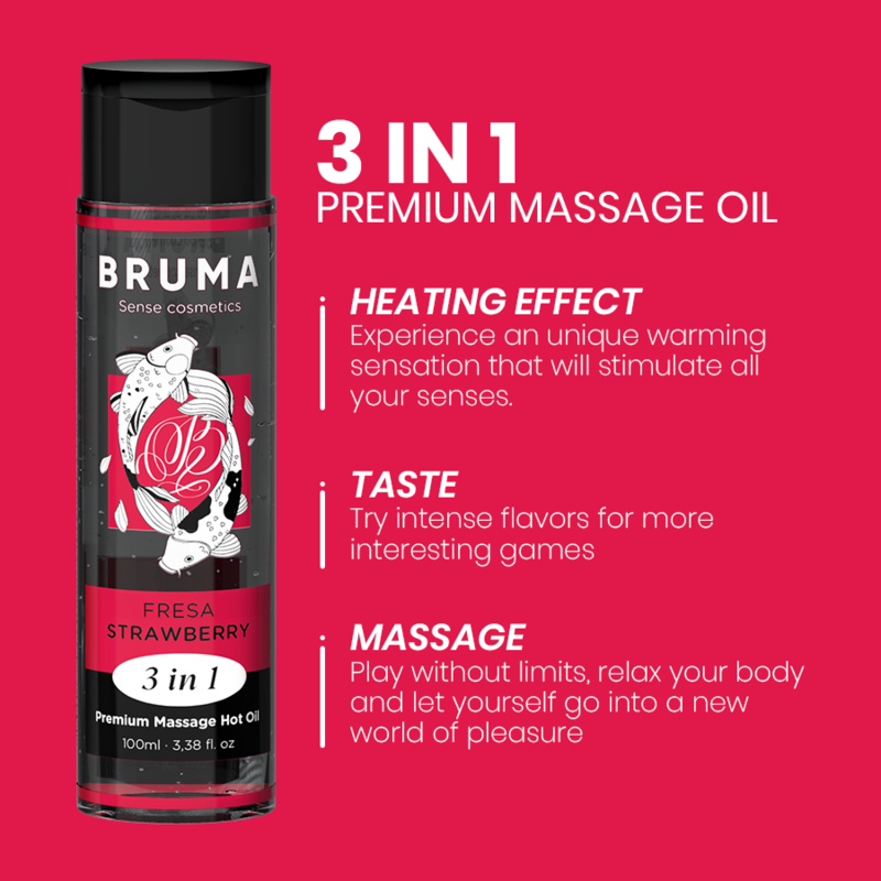 PREMIUM MASSAGE HOT OIL STRAWBERRY 3 IN 1 100 ML - Image 4