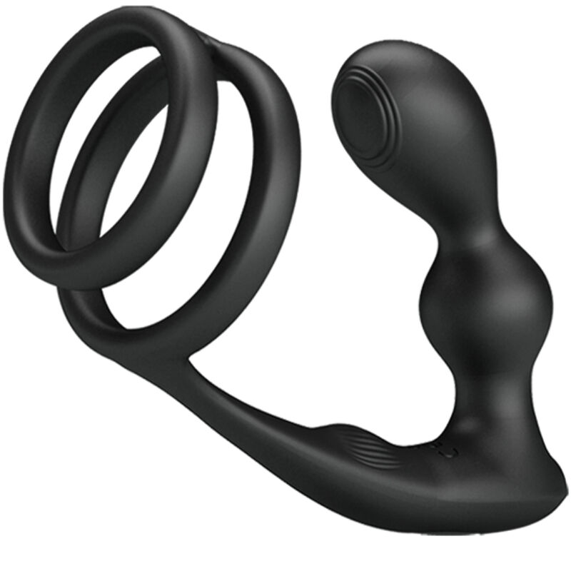 MARSHALL PENIS RING WITH VIBRATORY ANAL PLUG WITH REMOTE CONTROL