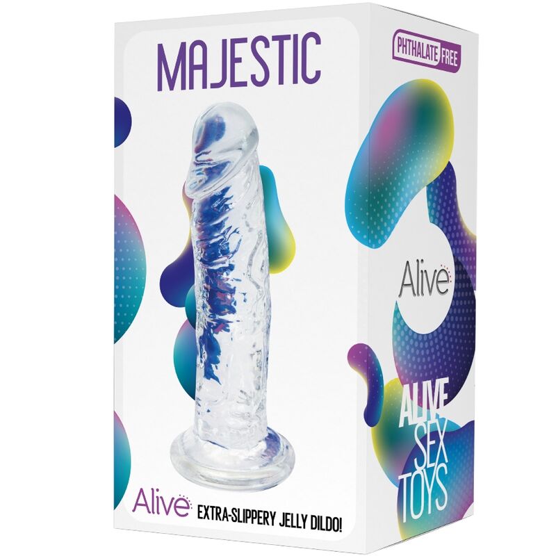 MAJESTIC REALISTIC PENIS TRANSPARENT 14.7 CM - Image 2