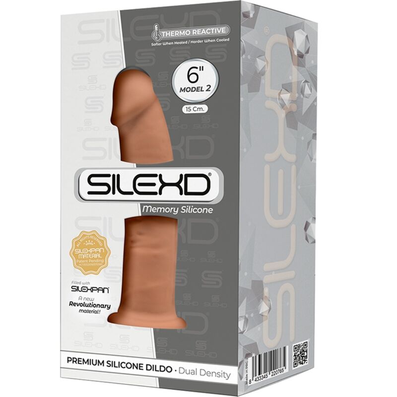 MODEL 2 REALISTIC PENIS PREMIUM SILEXPAN SILICONE CARAMEL 15.4 CM - Image 3