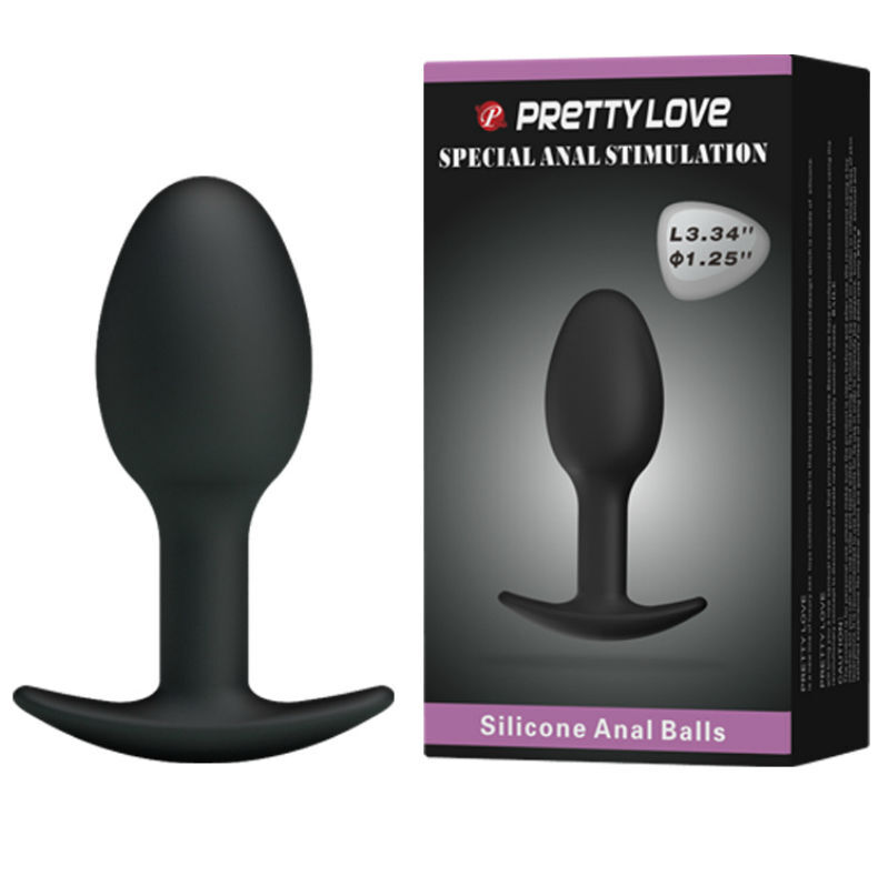 SILICONE ANAL PLUG 6.5 CM BLACK