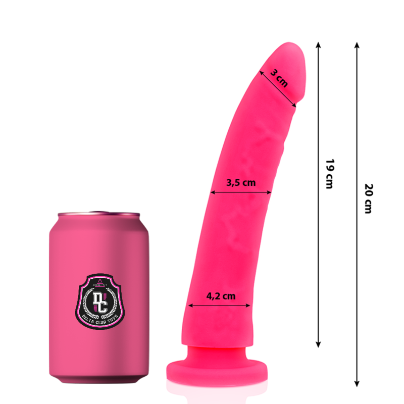 TOYS PINK DILDO MEDICAL SILICONE 20 CM -O- 4 CM