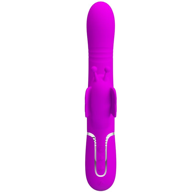 MULTIFUNCTION RABBIT VIBRATOR 4 IN 1 BUTTERFLY FUCHSIA - Image 2