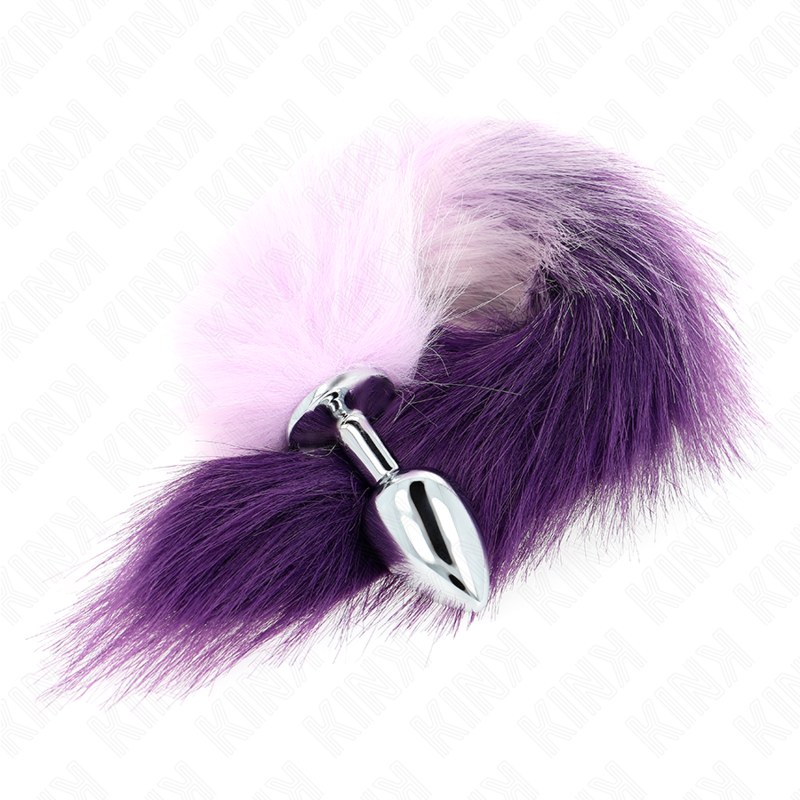 ANAL PLUG SIZE S 7 X 3 CM WITH SYNTHETIC TAIL 40 CM PURPLE - Image 3