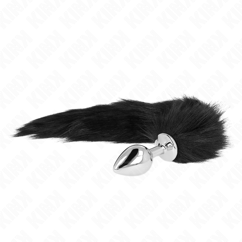 ANAL PLUG SIZE M 8 X 3.5 CM WITH SYNTHETIC TAIL 40 CM BLACK