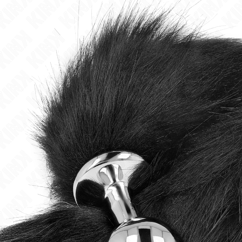 ANAL PLUG SIZE M 8 X 3.5 CM WITH SYNTHETIC TAIL 40 CM BLACK - Image 4